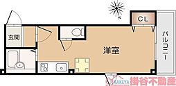 クラッセ南茨木 ワンルームの間取図画像