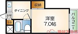 第33マンション 1Kの間取図画像