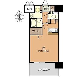 グラン長久茨木 ワンルームの間取図画像