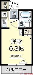 シャローム2 ワンルームの間取図画像