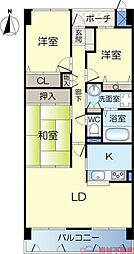 KDXレジデンス茨木2 3LDKの間取図画像