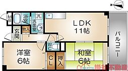 ラルクアンシェル 2LDKの間取図画像