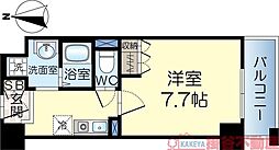 シャンピアコート茨木 1Kの間取図画像