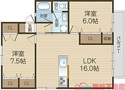 セジュール・ウエスト 2階