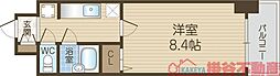 シェル・クレール 1Kの間取図画像
