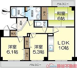 アンシャンテ 3DKの間取図画像