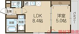 ティアラ豊川 1LDKの間取図画像