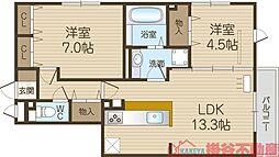 SUNSQUARE千里万博 1SLDKの間取図画像