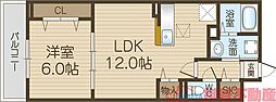 マストリア 1LDKの間取図画像
