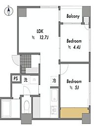 日興パレス秋葉原 2LDKの間取図画像