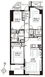 ミサワホームズ三ノ輪 3LDKの間取図画像