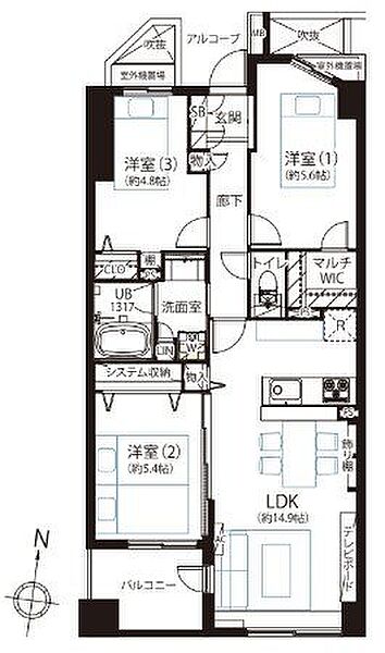 間取りを拡大表示