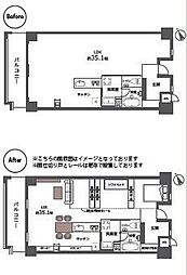 ベイサイドパレス宇品 ワンルームの間取図画像