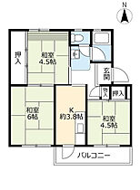 UR岩倉  ｜ 愛知県岩倉市東新町燈明庵1丁目（賃貸マンション3K・3階・45.38㎡） その2