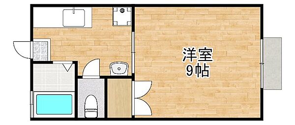 稲冨ハイツII 205｜鹿児島県霧島市国分新町２丁目(賃貸アパート1K・2階・26.40㎡)の写真 その2