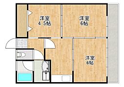 シャンポール国分 3Kの間取図画像