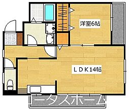 プレステージ国分1 1LDKの間取図画像