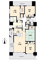ロワール佐賀駅前ファーストステージ 4LDKの間取図画像