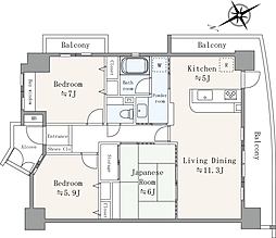 間取図画像 3LDK