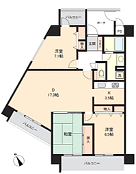 ベル・ソネール日吉台 3LDKの間取図画像