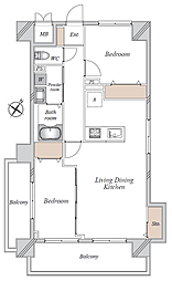 間取図画像 2LDK