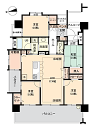 リヴィエール門司港ベイブリッジ 4LDKの間取図画像