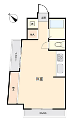 グリーンパーク三共 ワンルームの間取図画像