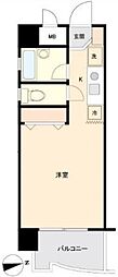 オクトワール宮崎東 ワンルームの間取図画像
