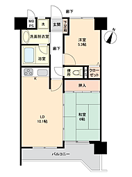 ダイアパレス長崎ステーションプラザ 2LDKの間取図画像