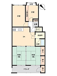 エメラルドマンション赤坂東棟 4DKの間取図画像