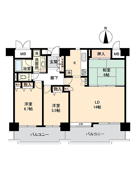 間取りを拡大表示