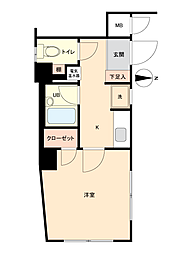 セントレー金沢彦三 1Kの間取図画像