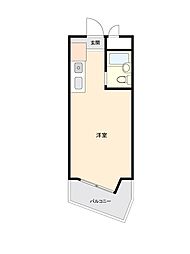 エスカイヤハイツ浜松 ワンルームの間取図画像