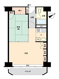 中銀ライフケア熱海白石8号館 1LDKの間取図画像