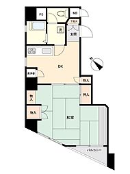 シャンボール三ノ輪 1DKの間取図画像