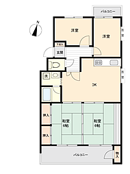 エメラルドマンション緑ヶ丘 4LDKの間取図画像