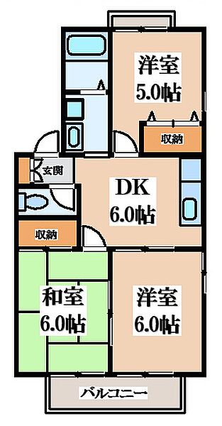 ハイツセジュール ｜大阪府大東市灰塚4丁目(賃貸アパート3DK・2階・50.00㎡)の写真 その2