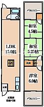 野崎3丁目貸家  ｜ 大阪府大東市野崎3丁目（賃貸テラスハウス3LDK・1階・57.64㎡） その2