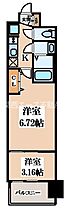 スプランディッド荒本駅前DUE  ｜ 大阪府東大阪市横枕西（賃貸マンション2K・14階・27.61㎡） その2