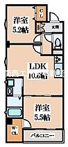 ラモーナ北条II  ｜ 大阪府大東市北条4丁目（賃貸アパート2LDK・2階・49.66㎡） その2