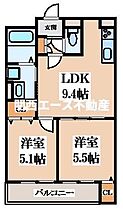 クリエオーレ津の辺町I  ｜ 大阪府大東市津の辺町（賃貸アパート2LDK・2階・44.55㎡） その2