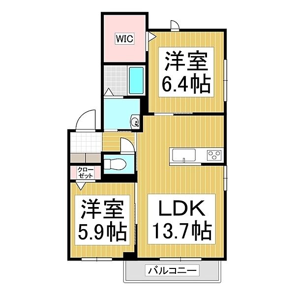 MAST　TOWN　GRACE　A ｜長野県茅野市ちの(賃貸アパート2LDK・3階・61.73㎡)の写真 その2