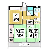 カネトハイツ  ｜ 長野県岡谷市銀座2丁目（賃貸アパート2K・1階・46.23㎡） その2