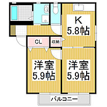 ハーモニー807  ｜ 長野県茅野市ちの（賃貸アパート2K・2階・42.80㎡） その2