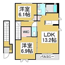 ブレスコート  ｜ 長野県諏訪市大字中洲（賃貸アパート2LDK・2階・65.66㎡） その2