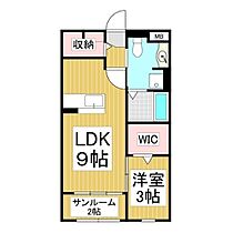 サンフラワー若宮  ｜ 長野県岡谷市若宮2丁目（賃貸アパート1LDK・1階・36.79㎡） その2