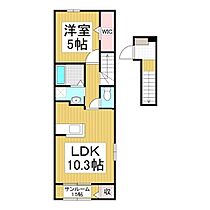 FortunaII  ｜ 長野県諏訪市大字四賀（賃貸アパート1LDK・2階・44.32㎡） その2