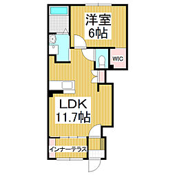 アルカディア 1LDKの間取図画像