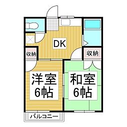ブラボー50No.20 2Kの間取図画像