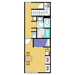 レオパレス宮木 1Kの間取図画像